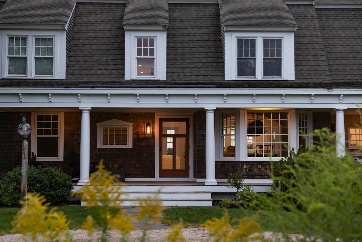 The front of a house